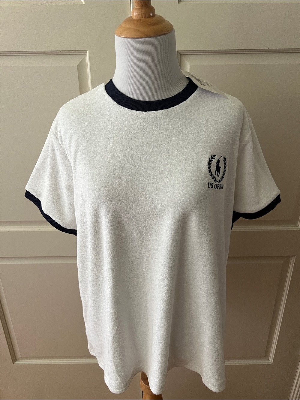 Ralph Lauren Blue and White Striped Button-Down Shirt